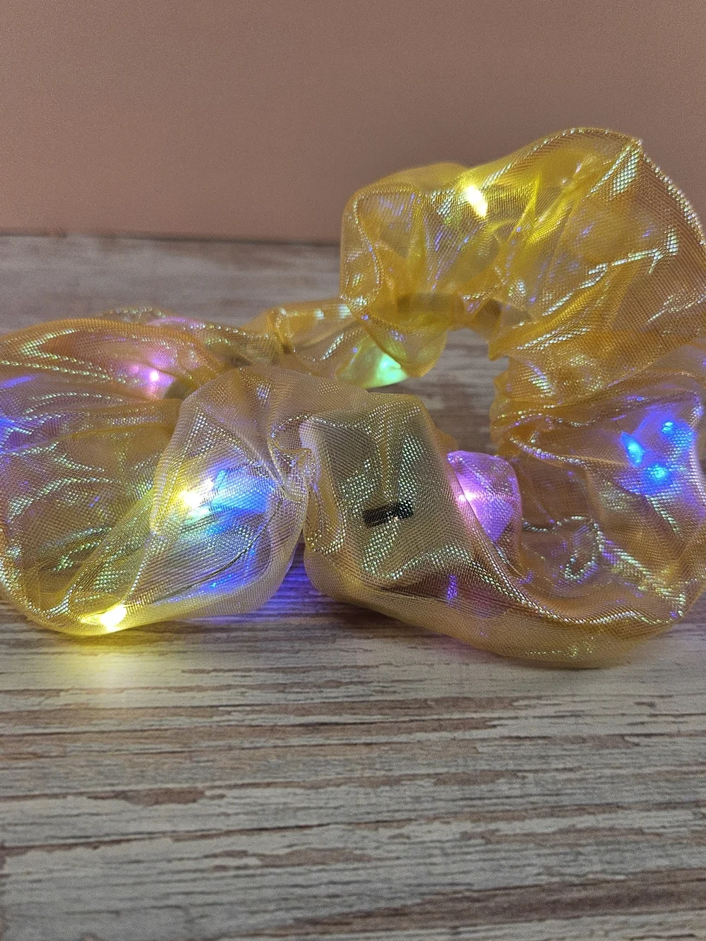 Gold Iridescent LED Scrunchie- Buy This To Bundle And Save! 😃
